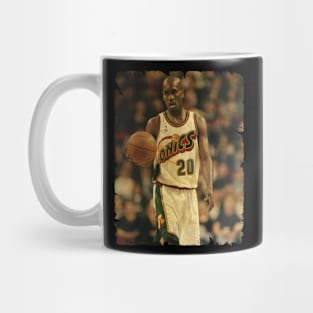 Gary Payton - Vintage Design Of Basketball Mug